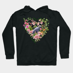 Floral Heart with Parrot Hoodie